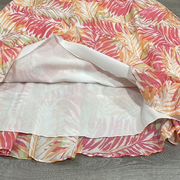 Ruby Rd. Woman A-Line Maxi Tiered Pull On Skirt Palm Fronds 24W - Picture 13 of 14